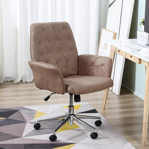 Image of a brown microfiber office chair