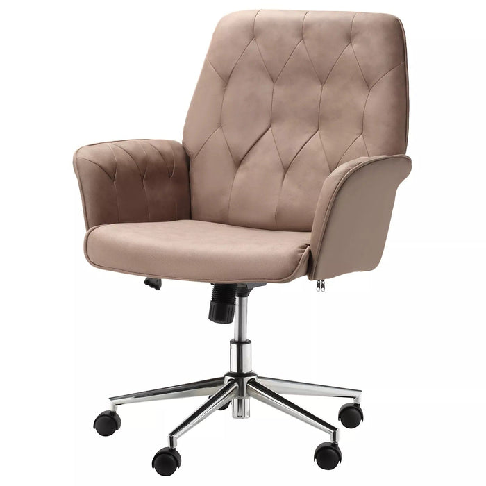 Image of a brown microfiber office chair