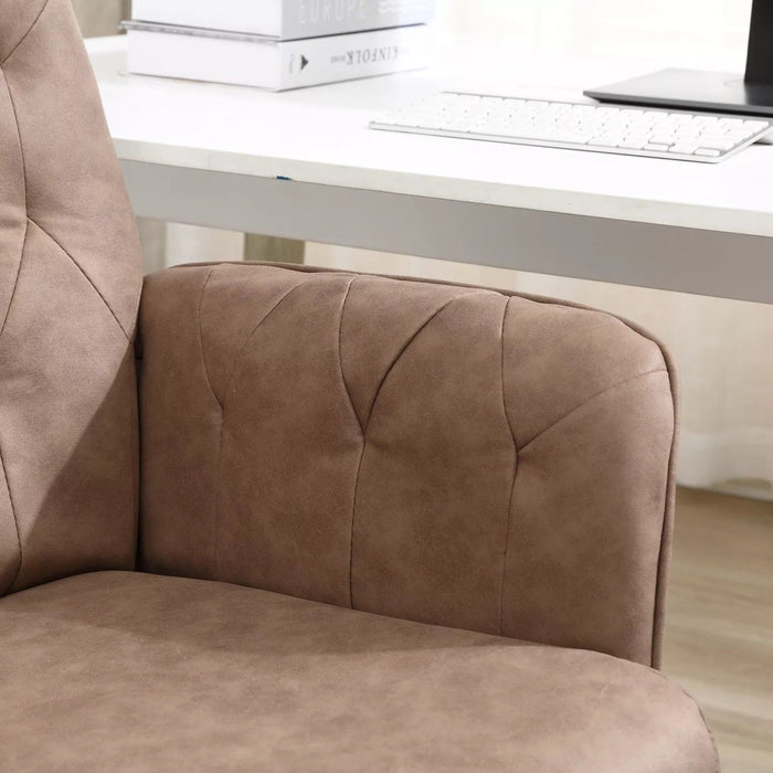 Image of a brown microfiber office chair