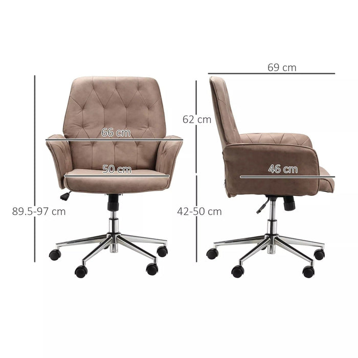 Image of a brown microfiber office chair