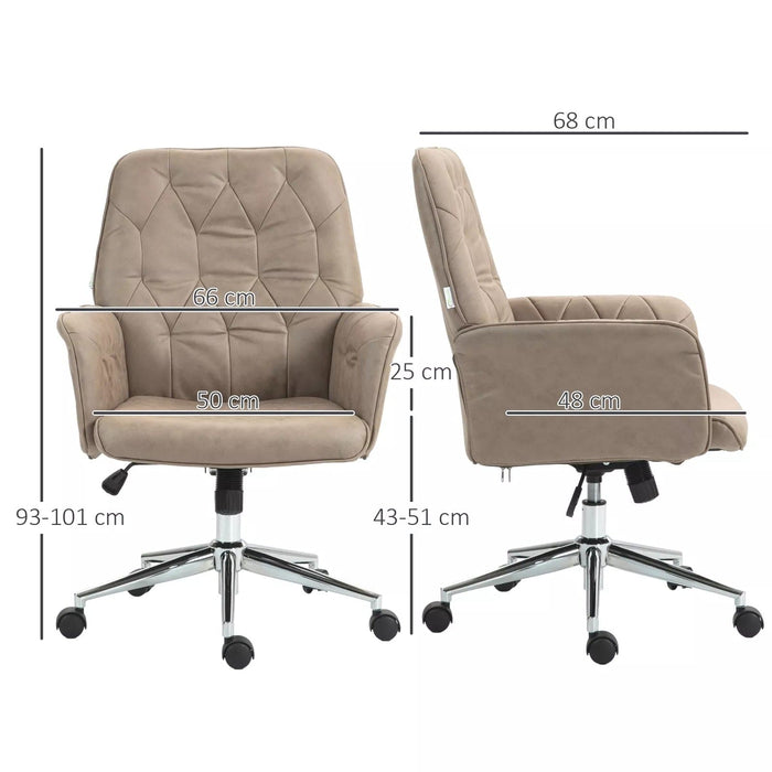 Image of a khaki microfiber office chair