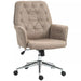 Image of a khaki microfiber office chair