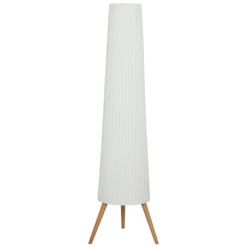 Dimmable Tripod Floor Lamp with Foot Switch for Living Room and Bedroom Lighting White AOSOM