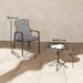 Grey 3 Piece Garden Bistro Set with Recliner Chairs and Cushions by Outsunny