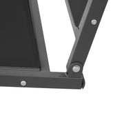 Black Three Seater Garden Swing Chair With Adjustable Canopy For Shaded Outdoor Comfort