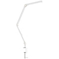 Dimmable LED Desk Lamp with Adjustable Swing Arm and Clamp for Office or Study White AOSOM