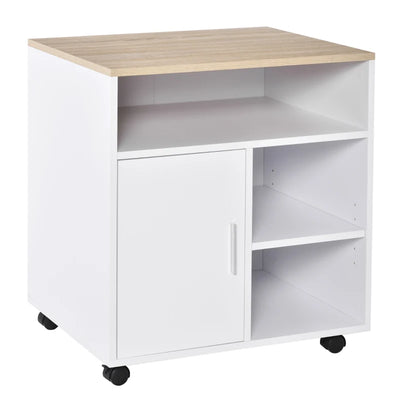 Mobile Printer Stand Unit, Modern, L60 x W50 x H65.5 cm Homcom