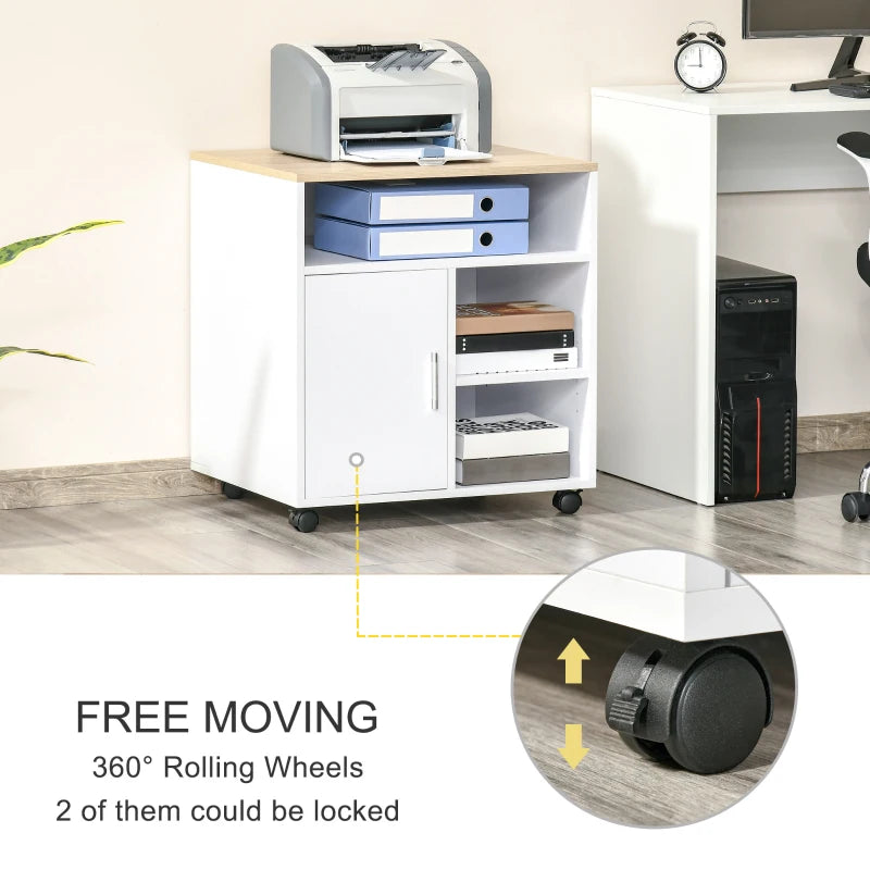Mobile Printer Stand Unit, Modern, L60 x W50 x H65.5 cm