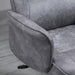 Image of a Light Grey Modern Desk Chair With Arms and Swivel Wheels.