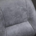 Image of a Light Grey Modern Desk Chair With Arms and Swivel Wheels.