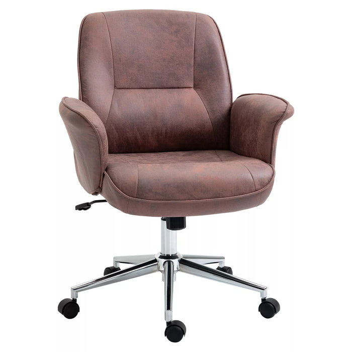 Image of a Modern Desk Chair With Arms and Swivel Wheels.