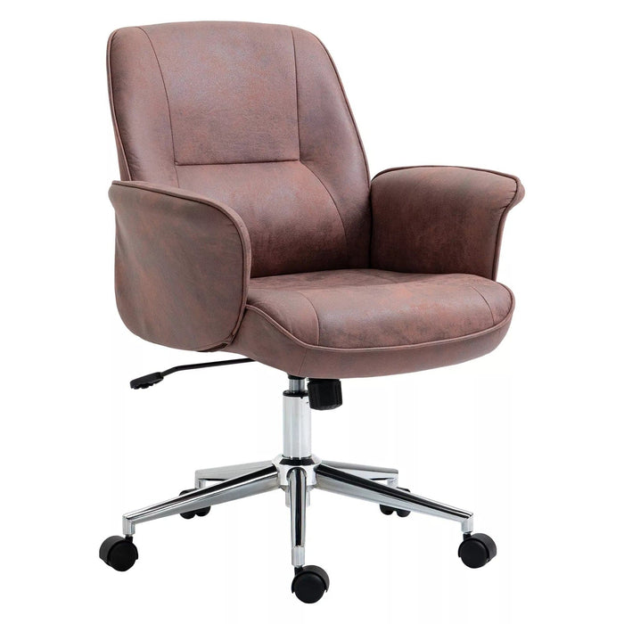 Image of a Modern Desk Chair With Arms and Swivel Wheels.