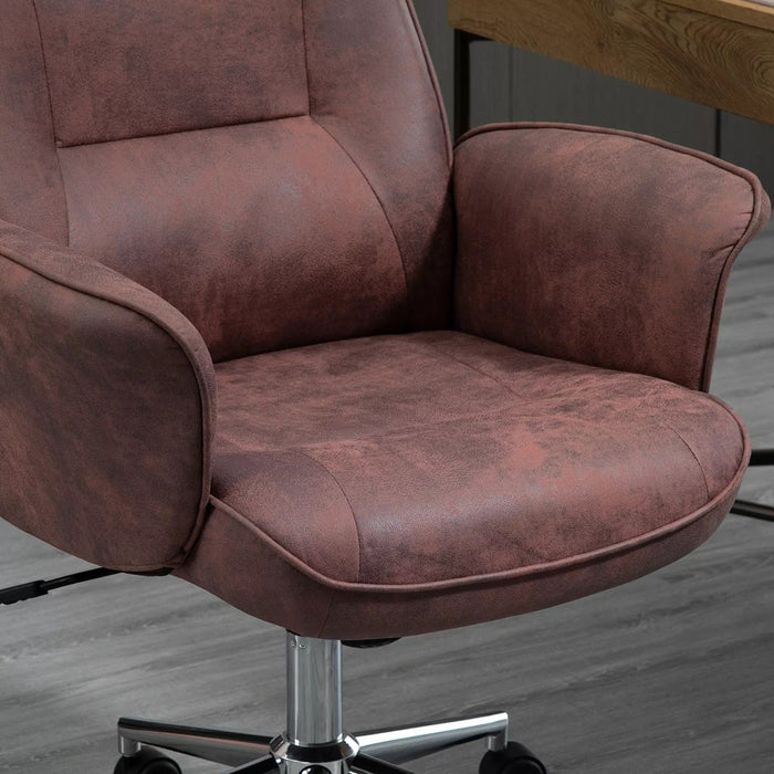 Image of a Modern Desk Chair With Arms and Swivel Wheels.