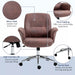 Image of a Modern Desk Chair With Arms and Swivel Wheels.