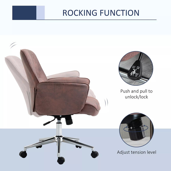 Image of a Modern Desk Chair With Arms and Swivel Wheels.