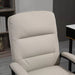 Image of a Light Grey Modern Leather Office Swivel Chair With Arms