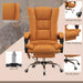 Image of a Modern Office Chair With Heat and Massage, Footrest, Swivel Wheels. 