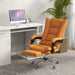 Image of a Modern Office Chair With Heat and Massage, Footrest, Swivel Wheels. 