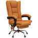 Image of a Modern Office Chair With Heat and Massage, Footrest, Swivel Wheels. 