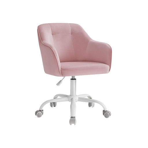 Image of a Modern Pink Velvet Desk Chair For Home Office