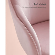 Image of a Modern Pink Velvet Desk Chair For Home Office