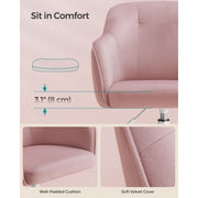 Image of a Modern Pink Velvet Desk Chair For Home Office