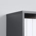 Image of a Modern Tall Narrow 5 Tier Freestanding Cube Bookshelf. The 2-tone wood designed makes this a trendy piece of furniture. It's thin width makes it ideal for small rooms.