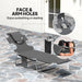 Dark Grey Reclining Sun Lounger with Face Hole for Outdoor Comfort by Outsunny
