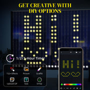LED Curtain Fairy Lights 3x3m with Remote App Control 400 RGBIC Colour Changing by HOMCOM