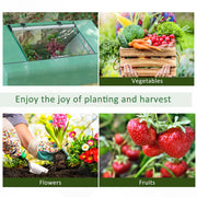 Portable Mini Greenhouse With Zipped Door and Windows For Garden Plants, Dark Green