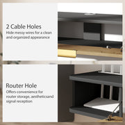 Charcoal Grey 120 cm Floating TV Stand with Hidden Storage Shelves by Outsunny