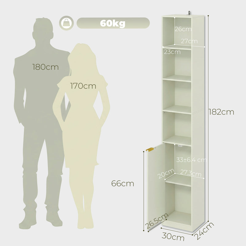 Corner Bookcase with Shelves and Hidden Cabinet for Small Room Storage