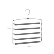 Multi Bar Trouser Hanger Space Saving Wardrobe Organiser for Clothes Storage by Songmics