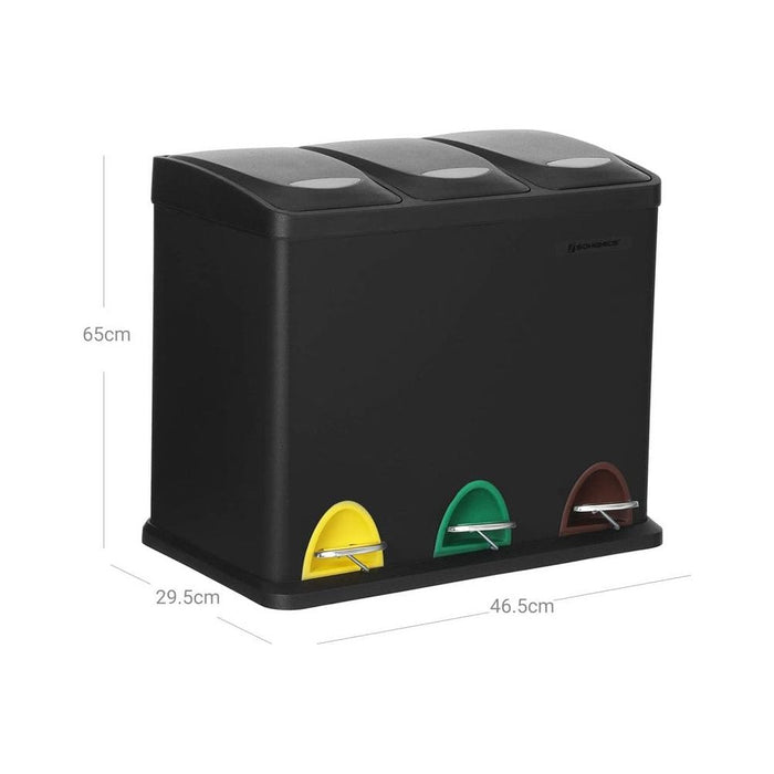 Songmics Three Compartment Recycling Bin