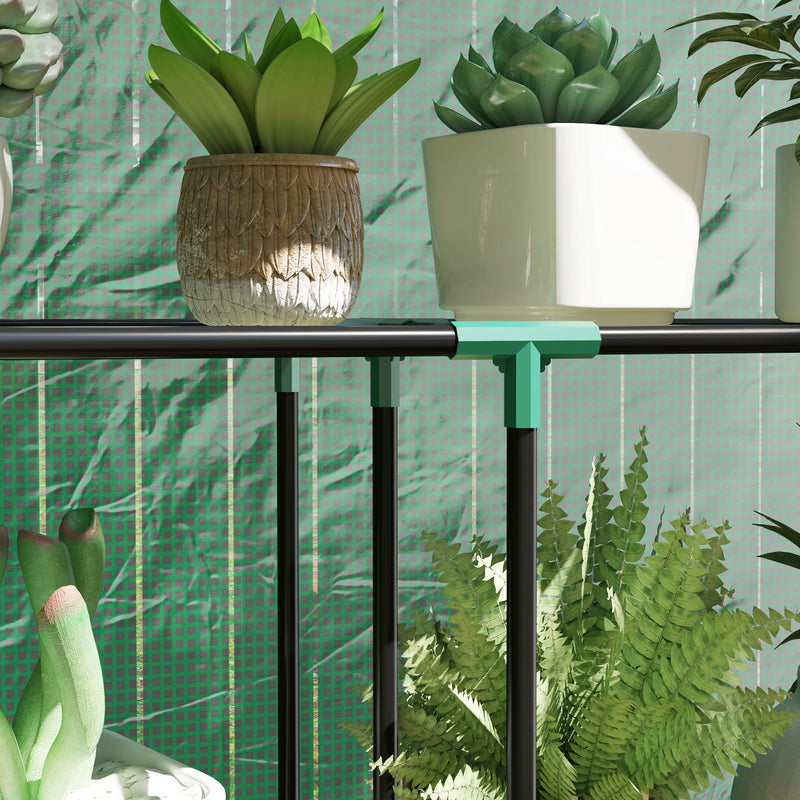 Green Three Shelf Steel Frame Greenhouse 40 x 100cm by Outsunny
