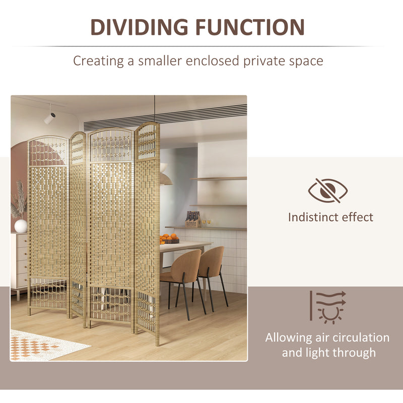 Folding Room Divider for Instant Privacy or Clutter Cover with Natural Wood Finish