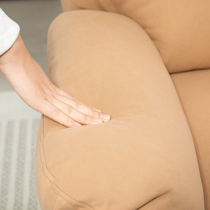 Light Brown Manual Reclining Chair with Footrest 140Â° Adjustable by HOMCOM