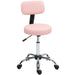 Pink 360 Degree Swivel Salon Stool with Adjustable Height by HOMCOM