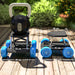 Blue Rolling Garden Seat with Wheels and Tool Tray for Weeding and Planting by Outsunny