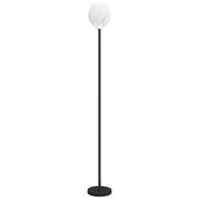 3D Printed Flower Floor Lamp with Rose Shade and Foot Switch Tall Pole, Light White