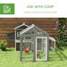 Large Wooden Chicken Run with Combinable Design and Secure Enclosure by PawHut