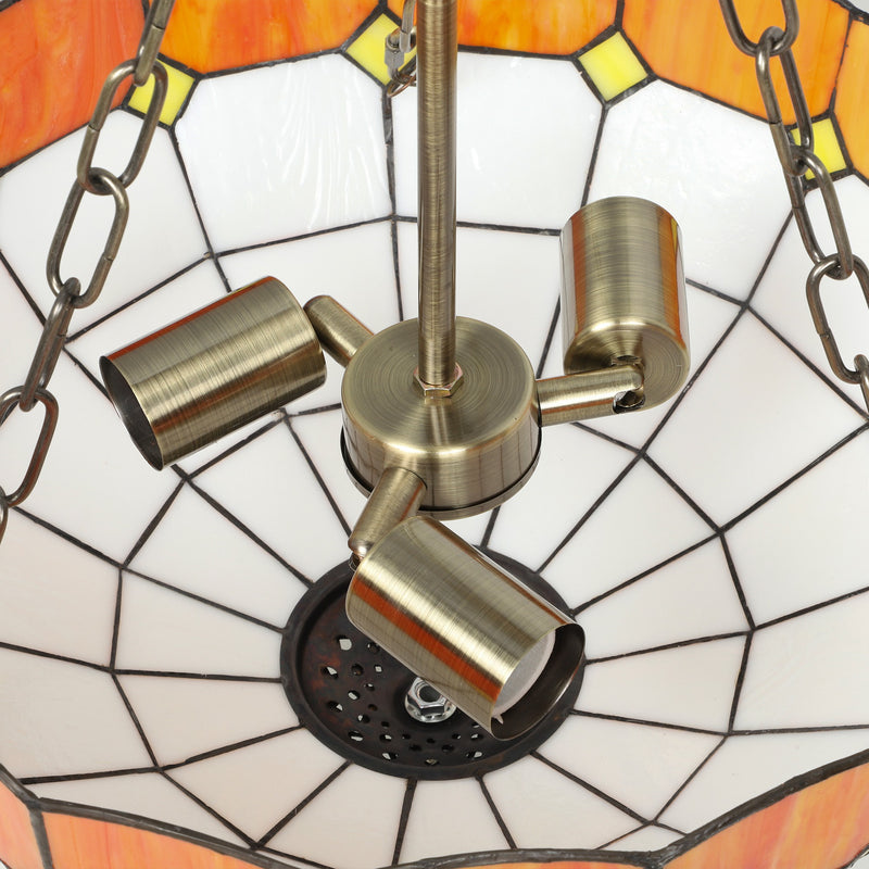 Vintage Ceiling Light with 3 E27 Bulb Holders Ideal for Living Rooms Semi Flush Mount