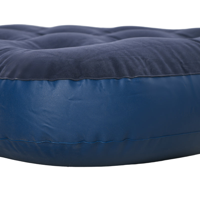Single Inflatable Camping Mattress with Hand Pump for Comfortable Outdoor Sleep Blue
