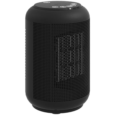 1500W Ceramic Electric Fan Heater with Oscillation and Timer for Home Use Black