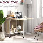 Extendable Six Seater Drop Leaf Dining Table Ideal for Family Meals Natural White