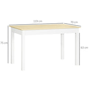 120cm Modern Dining Table for 4 to 6 with Oak Grain by HOMCOM
