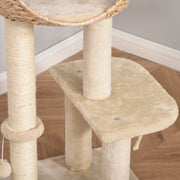 Cat Tree Tower for Indoor Cats with Scratching Posts Toys and Perch, Grey
