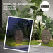 Rattan Solar Garden Lantern IP44 Waterproof Auto On Off Outdoor Light Dark Brown by Outsunny