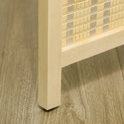 4 Panel Folding Room Divider Screen Creates Privacy In Bedroom Or Office, Natural