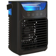 Desk Fan and Humidifier with Night Light for Cool Fresh Air at Home or Office Black AOSOM